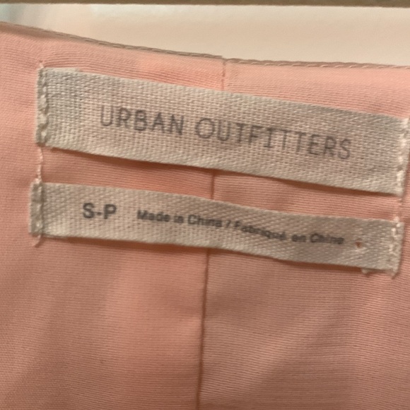 Urban Outfitters Floral Wrap Mini Dress Pink White Sz small Flutter Sleeve - Picture 2 of 4